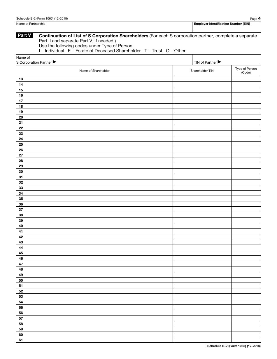 IRS Form 1065 Schedule B-2 Election out of the Centralized Partnership Audit Regime, Page 4