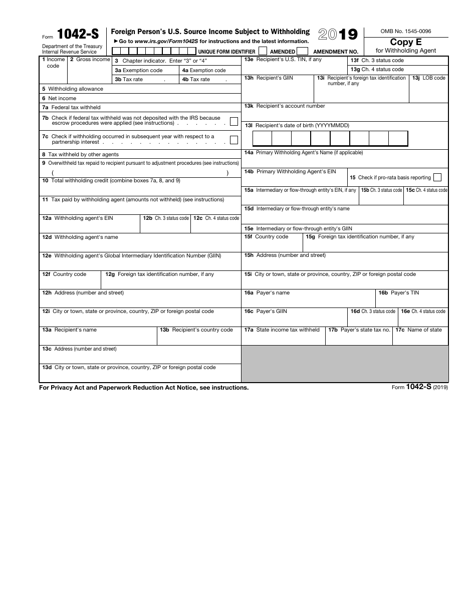 IRS Form 1042-S Foreign Persons U.S. Source Income Subject to Withholding, Page 8