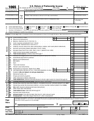 Document preview: IRS Form 1065 U.S. Return of Partnership Income