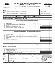 Document preview: IRS Form 1066 U.S. Real Estate Mortgage Investment Conduit (Remic) Income Tax Return