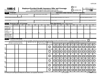 Document preview: IRS Form 1095-C Employer-Provided Health Insurance Offer and Coverage