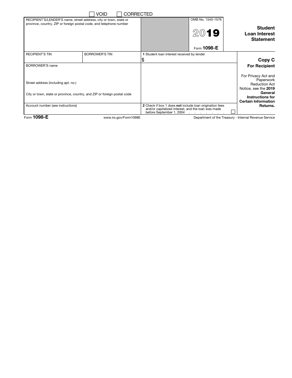 IRS Form 1098-E Student Loan Interest Statement, Page 5