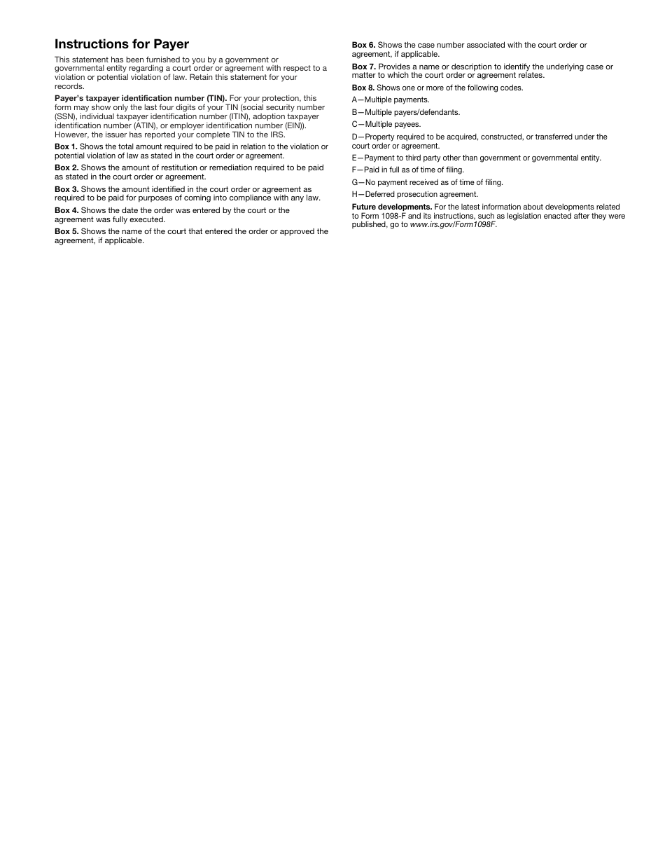 IRS Form 1098-F Fines, Penalties, and Other Amounts, Page 4