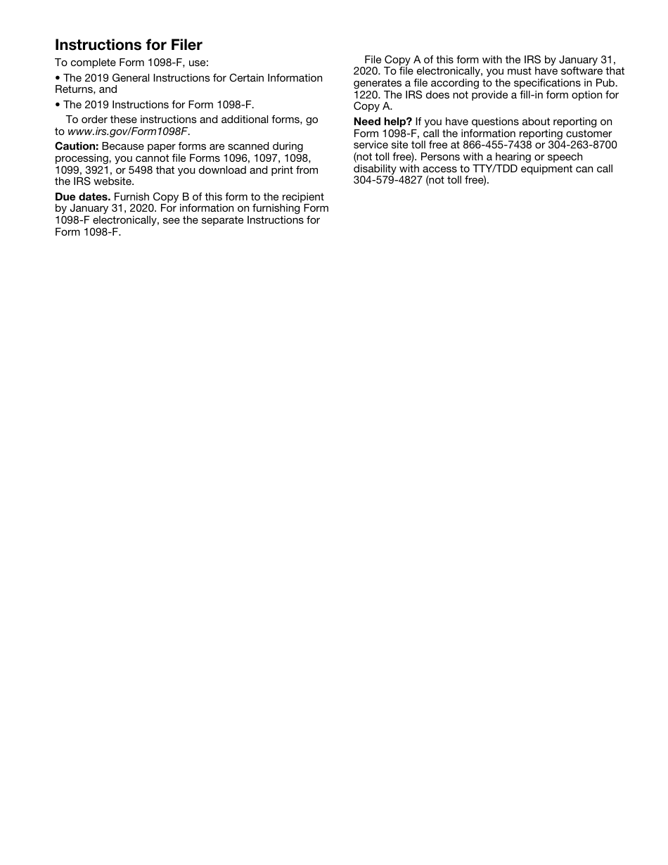 IRS Form 1098-F Fines, Penalties, and Other Amounts, Page 6