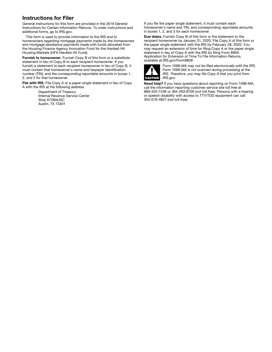 IRS Form 1098-MA Mortgage Assistance Payments, Page 5