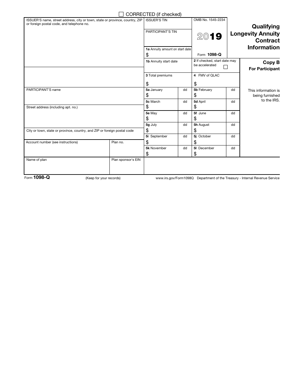 IRS Form 1098-Q - 2019 - Fill Out, Sign Online and Download Fillable ...