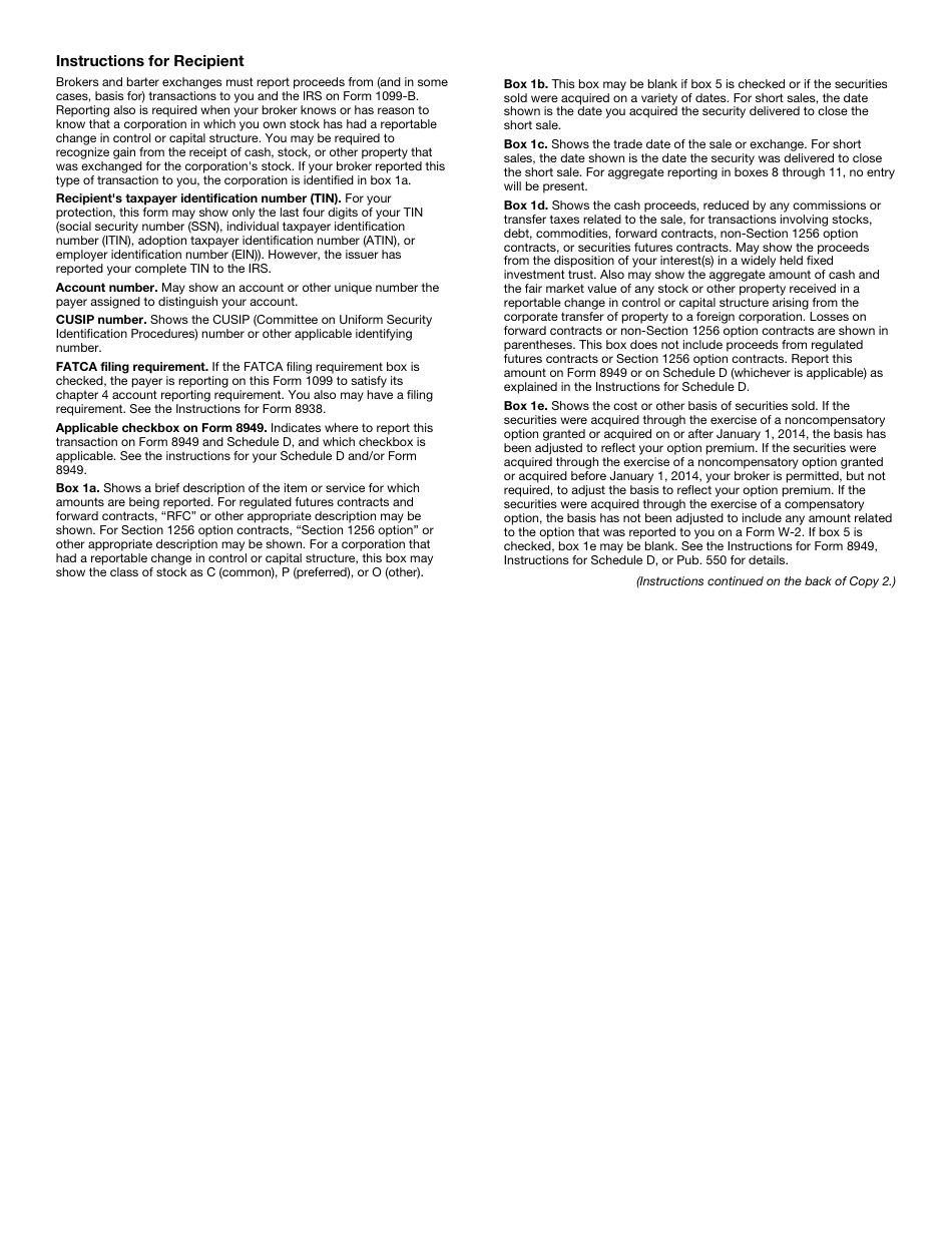 IRS Form 1099-B Proceeds From Broker and Barter Exchange Transactions, Page 5