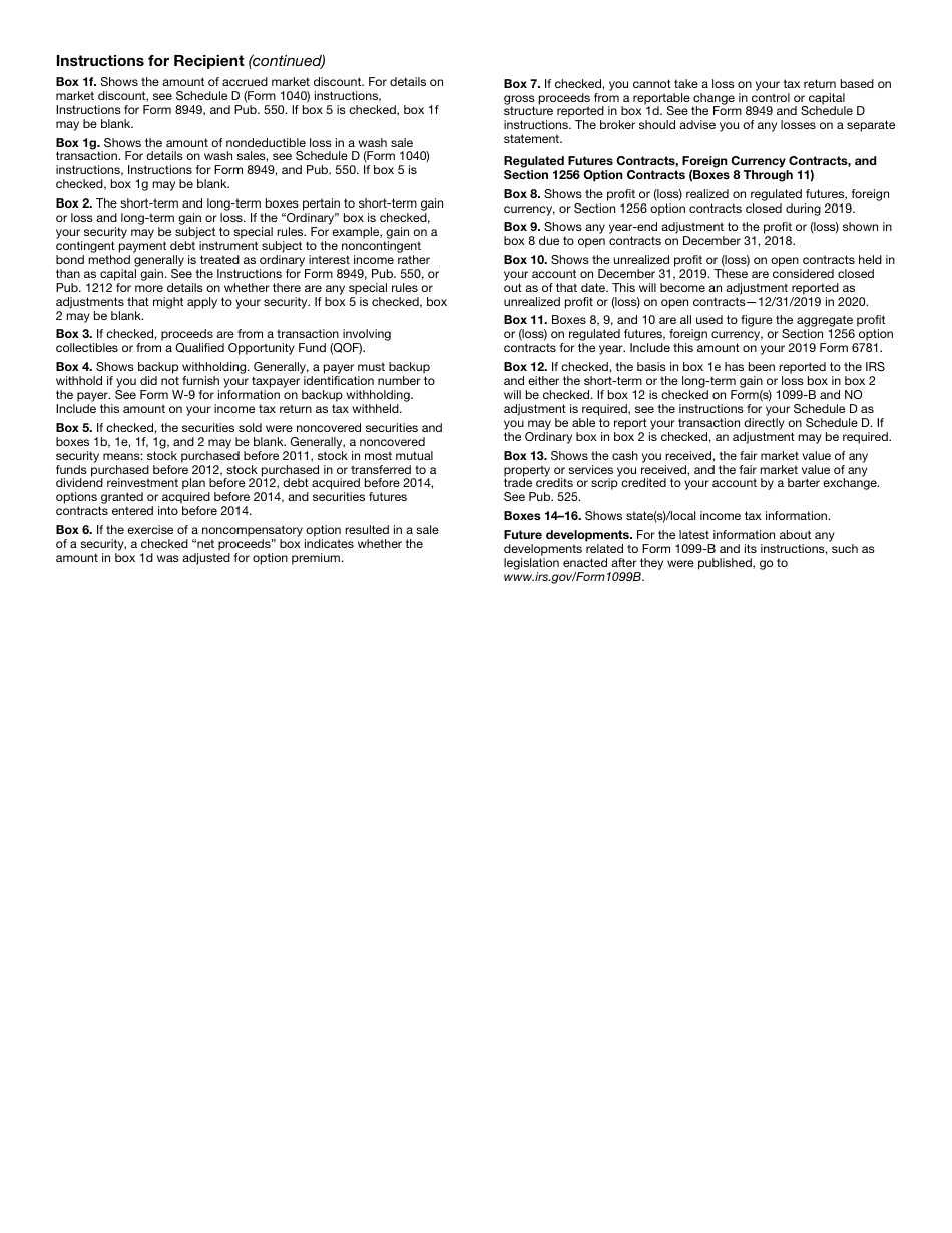 IRS Form 1099-B Proceeds From Broker and Barter Exchange Transactions, Page 7