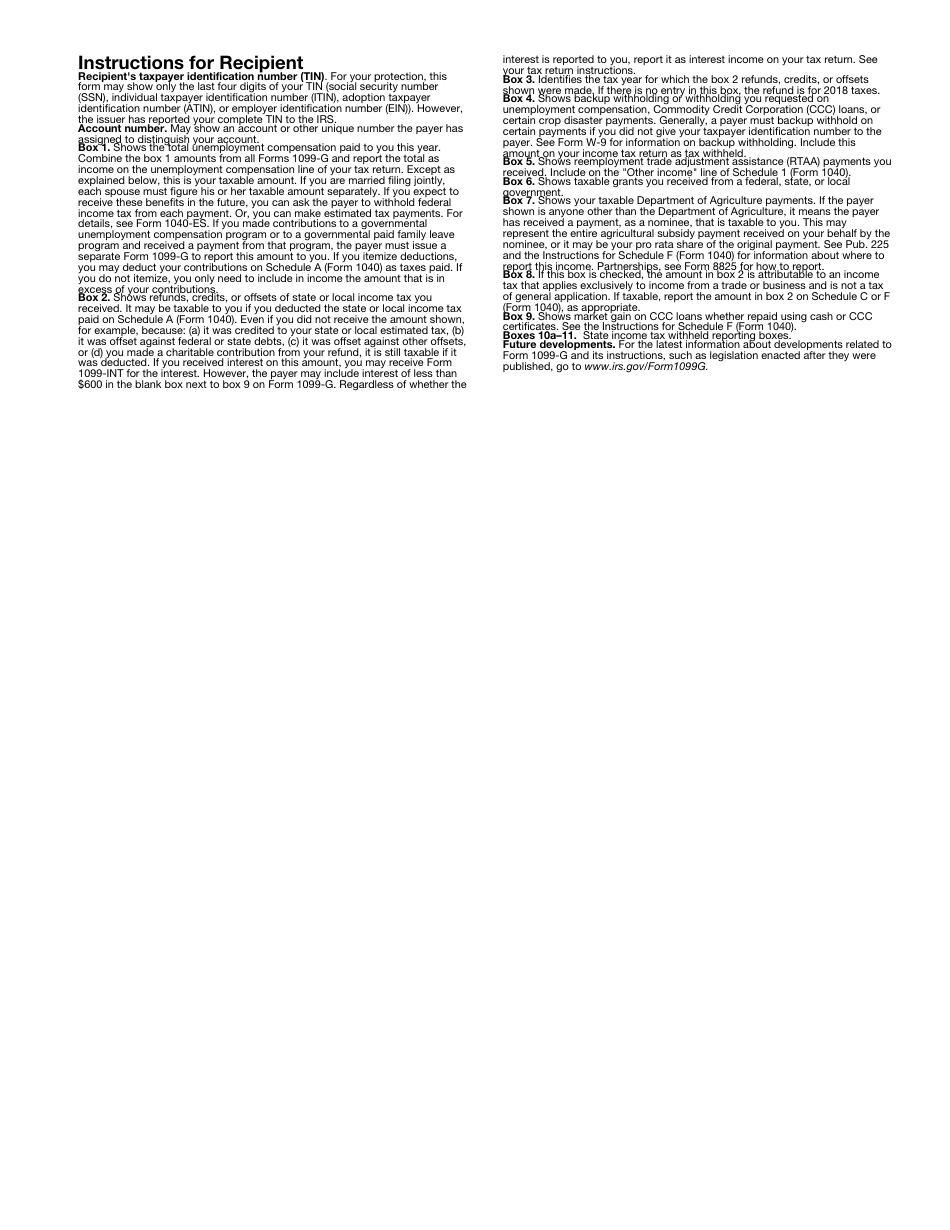 IRS Form 1099-G Certain Government Payments, Page 5