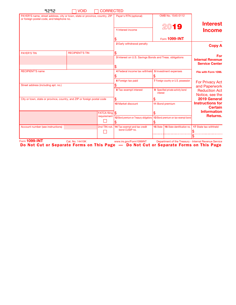 1099 Form 19 Pdf Fillable