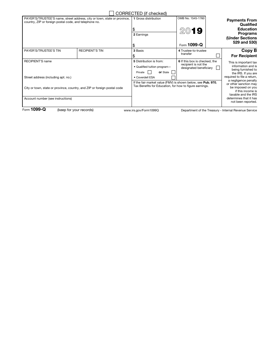 IRS Form 1099-Q Download Fillable PDF or Fill Online Payments From ...