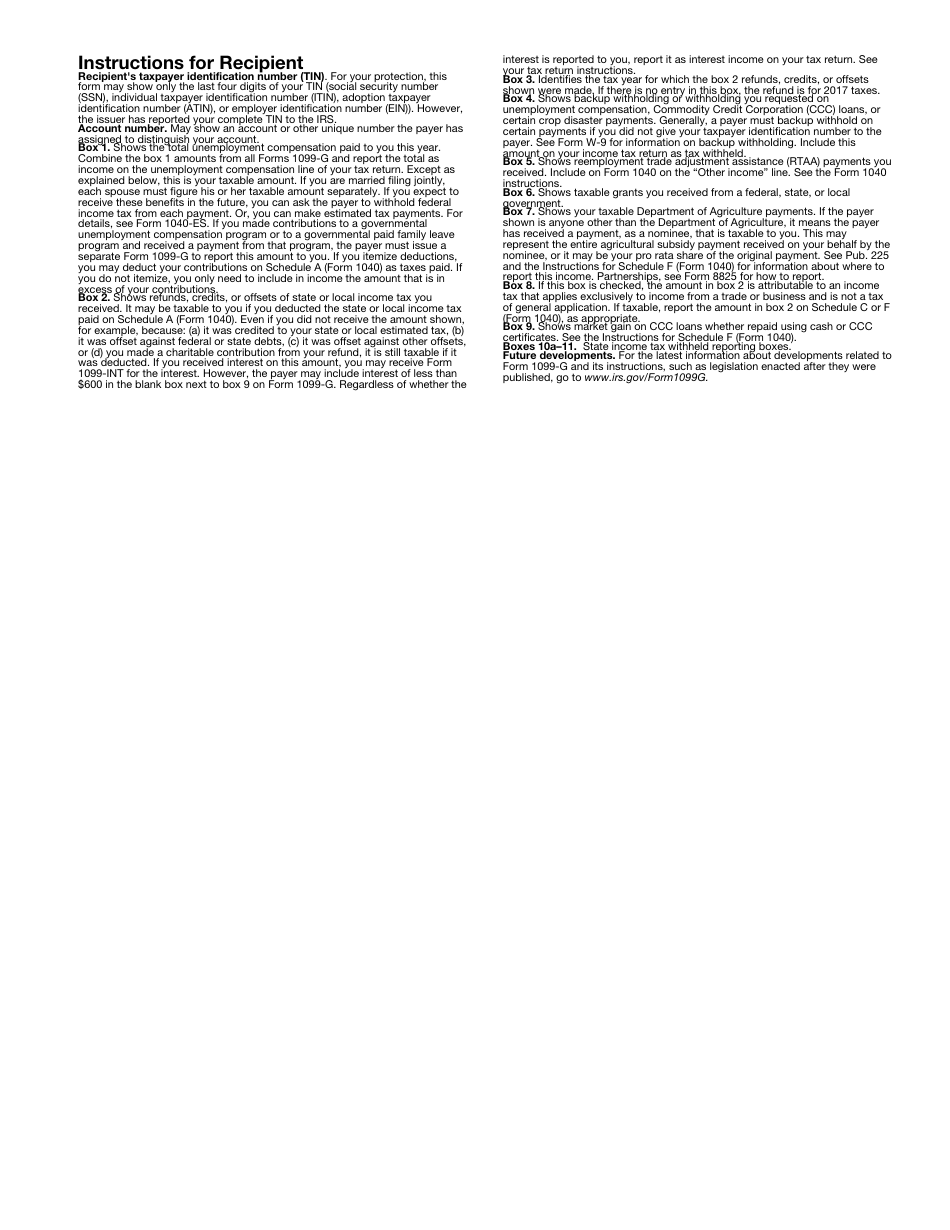 IRS Form 1099-G Certain Government Payments, Page 5