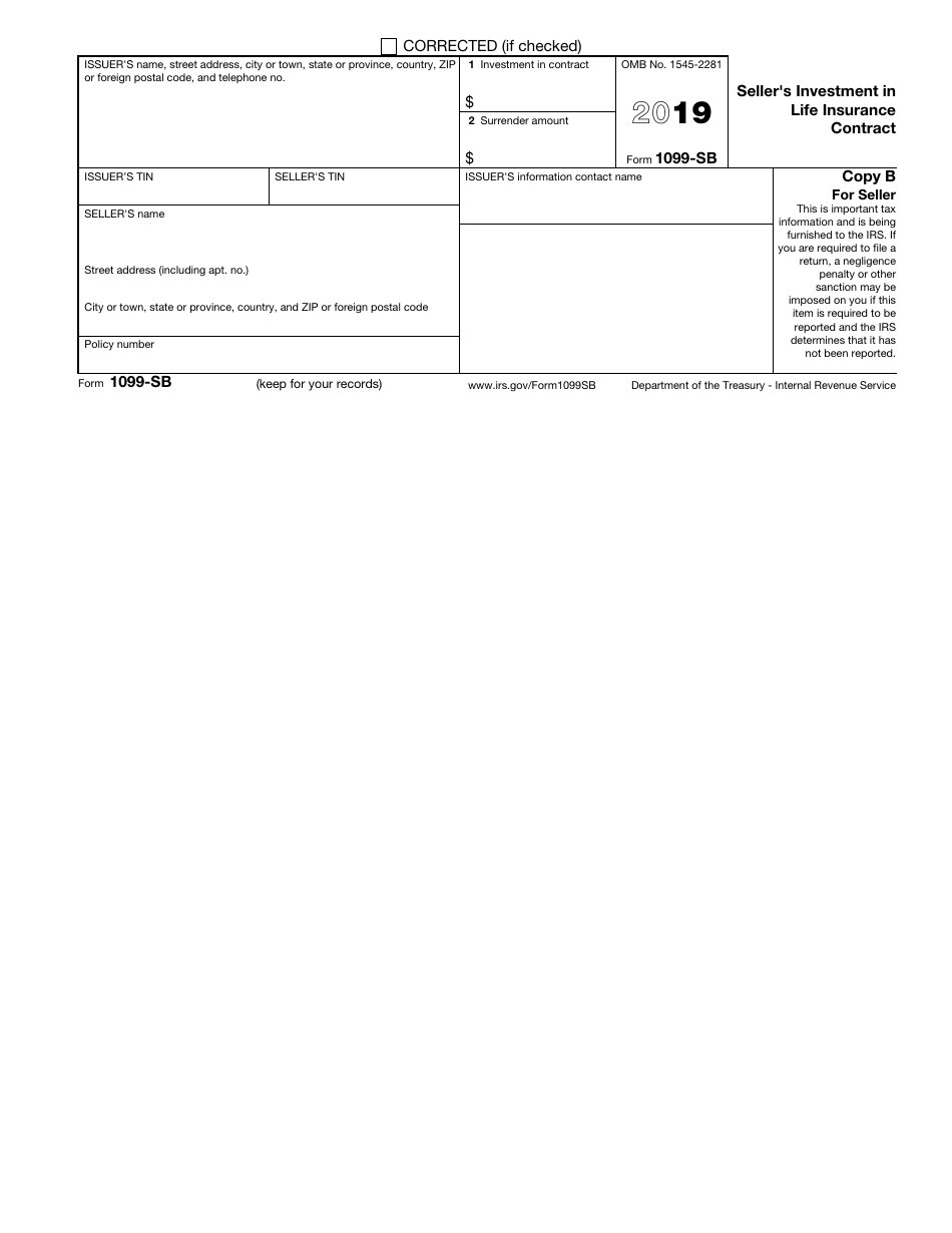 IRS Form 1099-SB Sellers Investment in Life Insurance Contract, Page 3