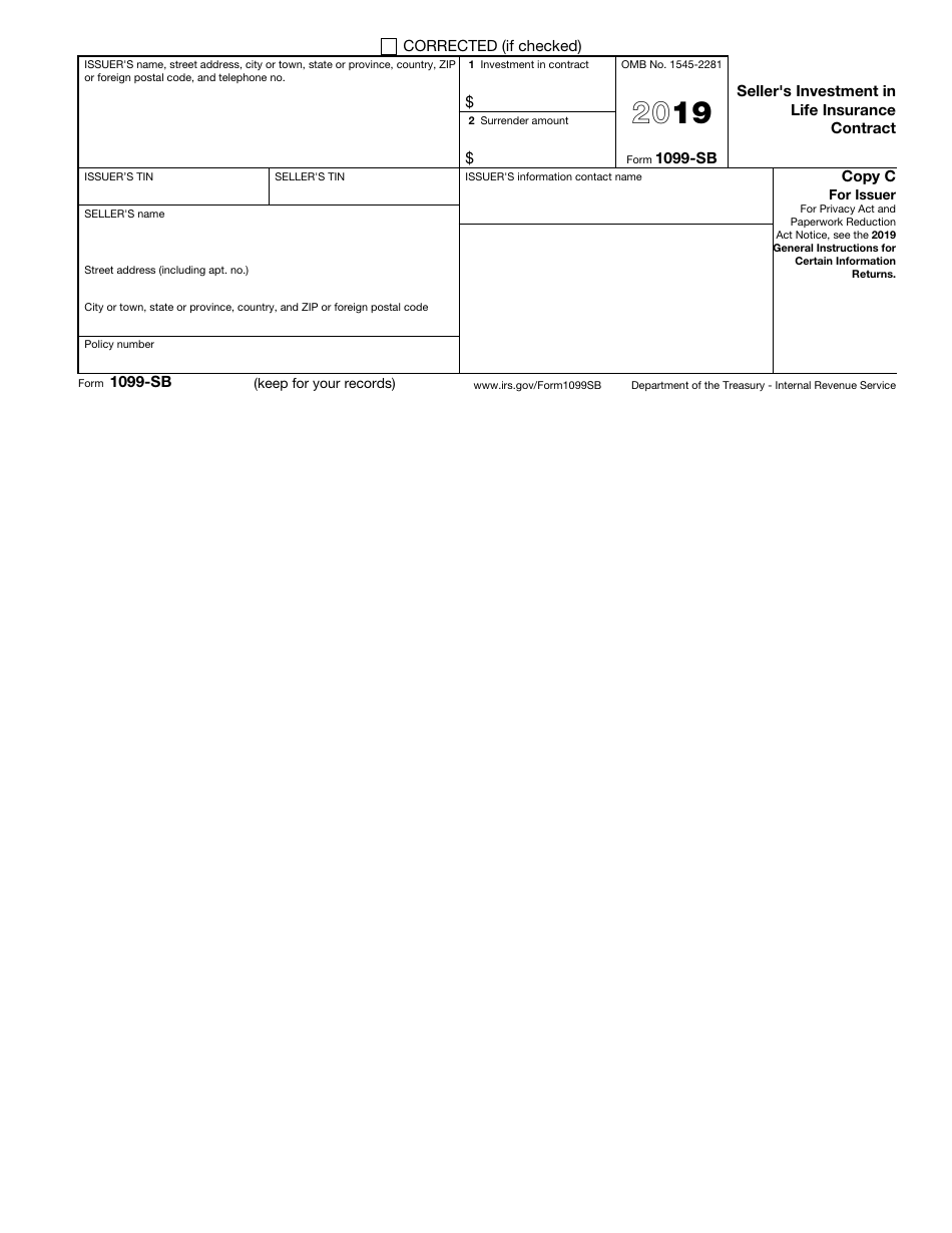 IRS Form 1099-SB Sellers Investment in Life Insurance Contract, Page 5