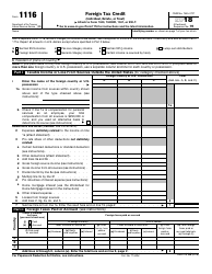 IRS Form 1116 Foreign Tax Credit (Individual, Estate, or Trust)