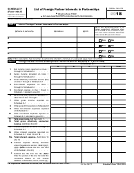 IRS Form 1120-F Schedule P List of Foreign Partner Interests in Partnerships