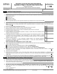 Document preview: IRS Form 1120-F Schedule S Exclusion of Income From the International Operation of Ships or Aircraft Under Section 883