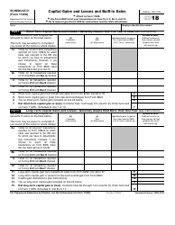 Document preview: IRS Form 1120S Schedule D Capital Gains and Losses and Built-In Gains, 2018