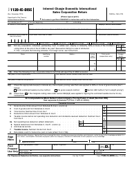 IRS Form 1120-IC-DISC Interest Charge Domestic International Sales Corporation Return