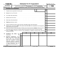 IRS Form 1120-W Estimated Tax for Corporations