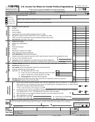 Document preview: IRS Form 1120-POL U.S. Income Tax Return for Certain Political Organizations