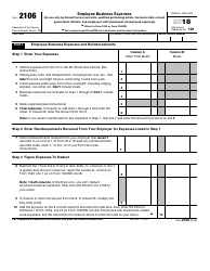 Document preview: IRS Form 2106 Employee Business Expenses