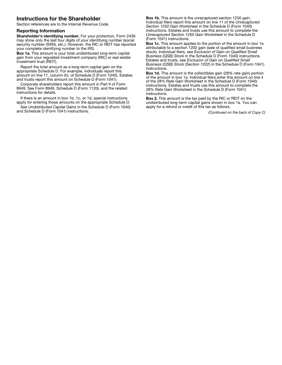 IRS Form 2439 Notice to Shareholder of Undistributed Long-Term Capital Gains, Page 4