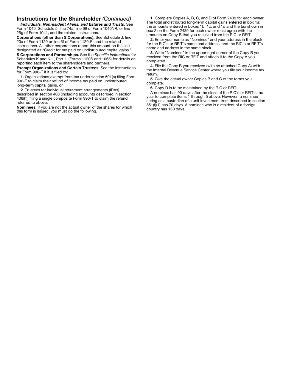 IRS Form 2439 Notice to Shareholder of Undistributed Long-Term Capital Gains, Page 6