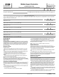 Document preview: IRS Form 2120 Multiple Support Declaration
