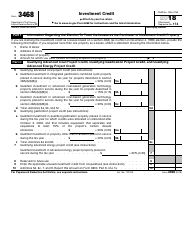 Document preview: IRS Form 3468 Investment Credit