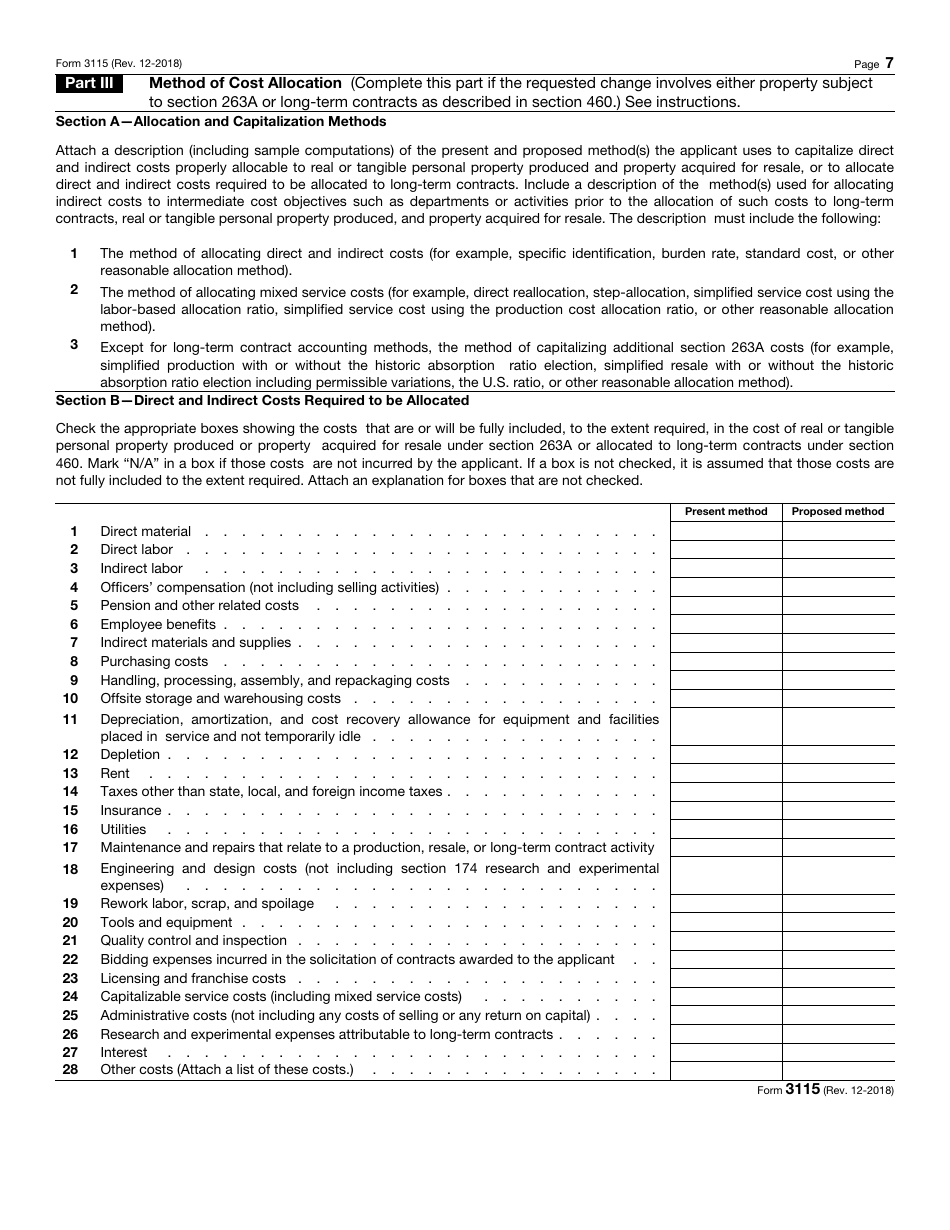 IRS Form 3115 - Fill Out, Sign Online and Download Fillable PDF ...