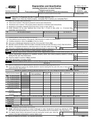 IRS Form 4562 Depreciation and Amortization (Including Information on Listed Property)