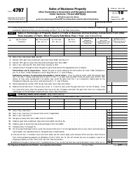 Document preview: IRS Form 4797 Sales of Business Property