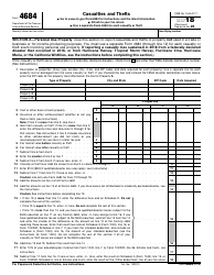 Document preview: IRS Form 4684 Casualties and Thefts