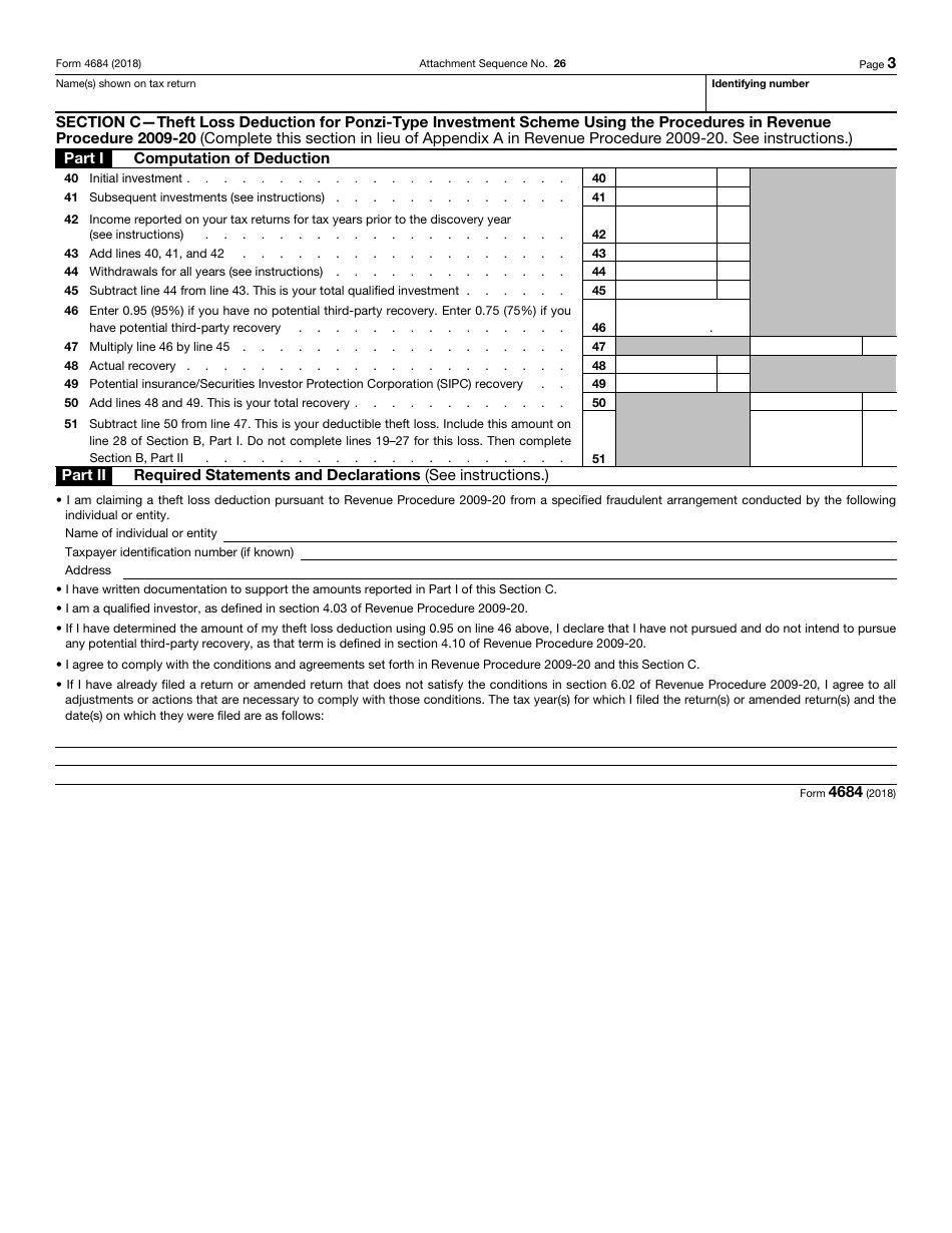 IRS Form 4684 Casualties and Thefts, Page 3