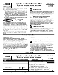 IRS Form 4868 Download Fillable PDF or Fill Online Application for ...