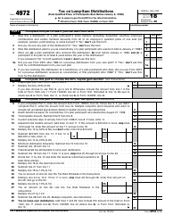 Document preview: IRS Form 4972 Tax on Lump-Sum Distributions