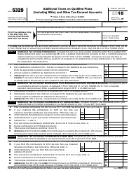 Document preview: IRS Form 5329 Additional Taxes on Qualified Plans (Including IRAs) and Other Tax-Favored Accounts