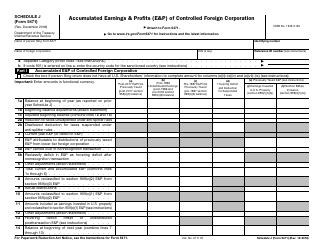 Document preview: IRS Form 5471 Schedule J Accumulated Earnings & Profits (E&p) of Controlled Foreign Corporation