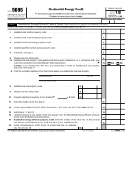 Document preview: IRS Form 5695 Residential Energy Credit