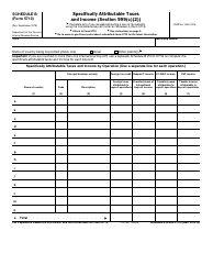 IRS Form 5713 Schedule B Specifically Attributable Taxes and Income (Section 999(C)(2))