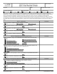 Document preview: IRS Form 6729 Qss Site Review Sheet