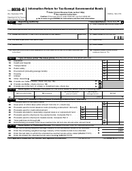 IRS Form 8038-G Information Return for Tax-Exempt Governmental Bonds