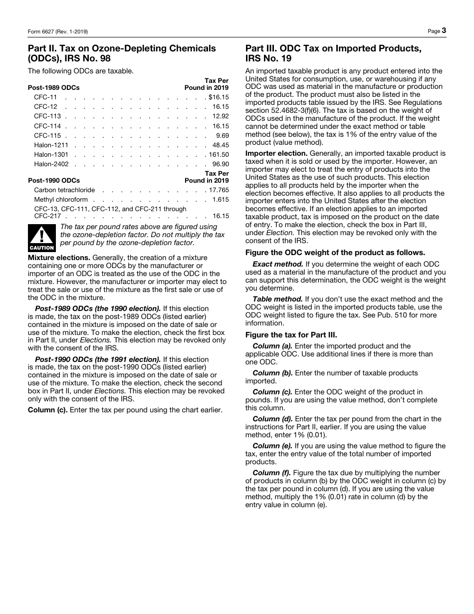 IRS Form 6627 Environmental Taxes, Page 3