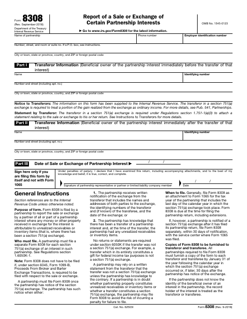 IRS Form 8308  Printable Pdf