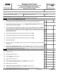 IRS Form 8396 Mortgage Interest Credit (For Holders of Qualified Mortgage Credit Certificates Issued by State or Local Governmental Units or Agencies)