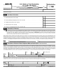 Document preview: IRS Form 8453-FE U.S. Estate or Trust Declaration for an IRS E-File Return