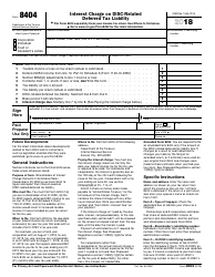 Document preview: IRS Form 8404 Interest Charge on Disc-Related Deferred Tax Liability