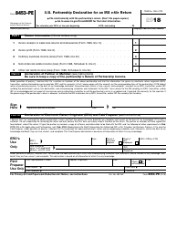 Document preview: IRS Form 8453-PE U.S. Partnership Declaration for an IRS E-File Return