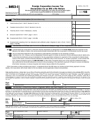 Document preview: IRS Form 8453-I Foreign Corporation Income Tax Declaration for an IRS E-File Return